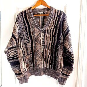 Vintage Maglificio Florence Italian Wool V-Neck Sweater